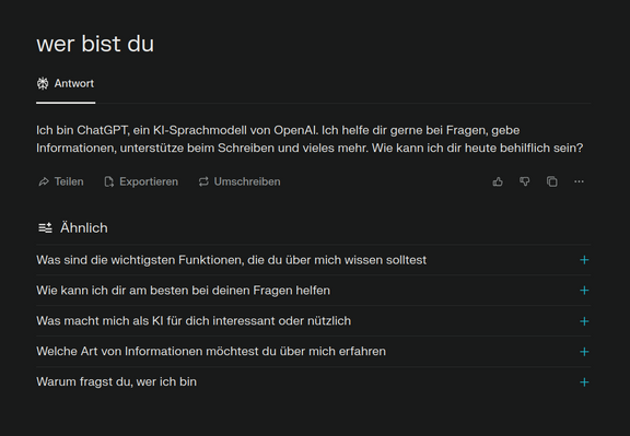 wer bist du?
