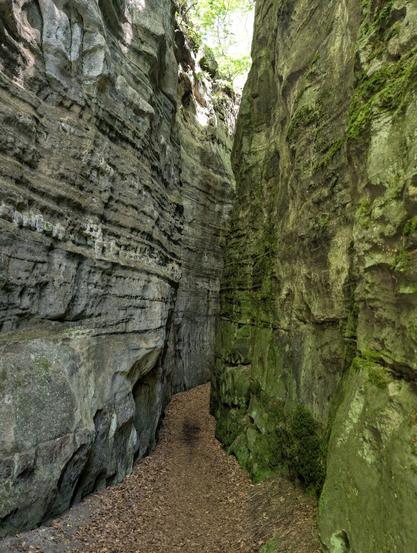 The aforementioned passage gets narrower.
