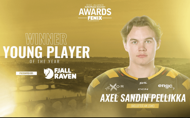 [IceHockeyGifs] ASP is named ”most valuable U22 player in European hockey during the past season”.

Recent winners include Moritz Seider (2021), Elmer Söderblom (2022), William Wallinder (2023) and Jonatan Lekkerimäki (2024). #LGRW