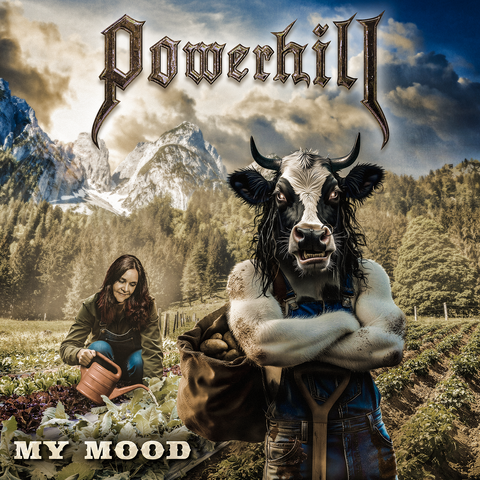 POWERHILL strike a softer note with “My Mood” by evoking powerful emotions in the wild Alpine prairie with their ‘Farm Metal’ shortly before the release of their album “Generation X”

With “My Mood”, POWERHILL reveal a heartfelt and personal side of their craft. The power ballad is the third single from their upcoming album “Generation X”, dropping on June 27, 2025, via Dr. Music Records. For guitarist, producer, and band mastermind Alberto ‘Cep’ Ceppi, the song is an affair of the heart. Dedicated to his girlfriend, it honors the beauty of a simple life by conveying genuine emotions honestly and straightforwardly. Of course, POWERHILL’s iconic mascot Clotilde is also part of the artfully staged lyric video by Andy Pilkington (i.a. Motörhead, Judas Priest, Saxon), which she enriches with her inimitable presence. “My Mood” is a ballad full of heart and attitude, proving there’s room for big feelings even between cow stalls and guitar amps. The atmospheric lyric video for the single “My Mood” invites longtime and new fans to delve into the emotional world of Clotilde and POWERHILL’s ‘Farm Metal,’ set against a picturesque Alpine backdrop. Beautifully animated and emotionally told, the video mirrors the song’s calm tones, while Clotilde’s subtle cameo charmingly rounds off the Alpine idyll. Immerse yourself now in this emotional visual world and experience how POWERHILL present a new facet of their ‘Farm Metal’ with “My Mood”.