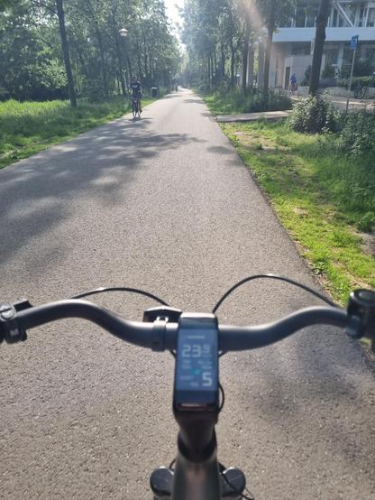 POV of a bike cycling through Amsterdam