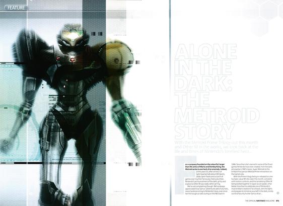 Feature titled: Alone in the Dark - The Metroid Story
Taken from Official Nintendo Magazine 46 - September 2009 (UK)