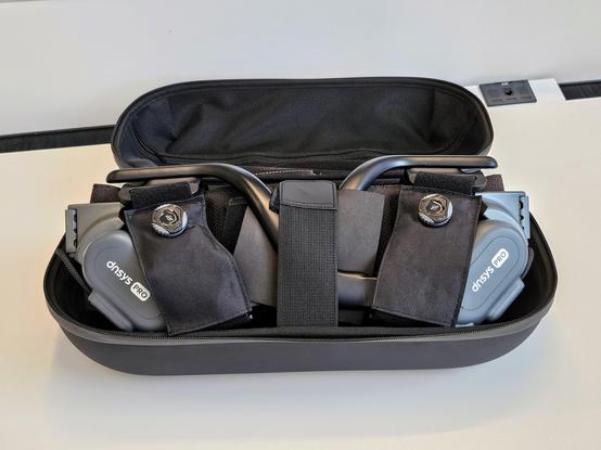 the dnsys X1 exoskeleton, waiting to be equipped