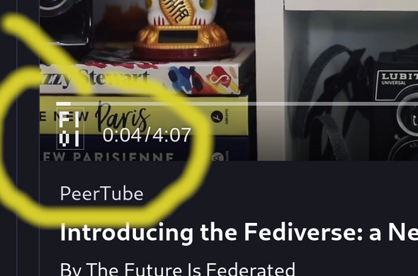 Screeencap of playback widget showing the name of the blocked google font missing "plat" button