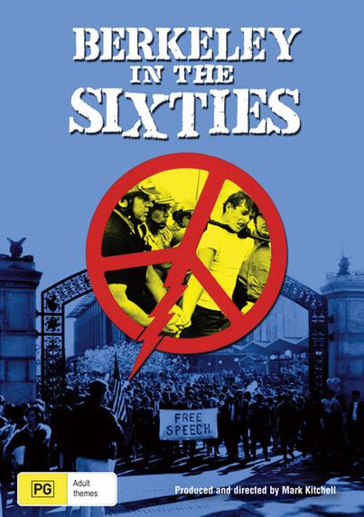 DVD cover for the 1990 documentary film “Berkeley in the Sixties,” directed by Mark Kitchell