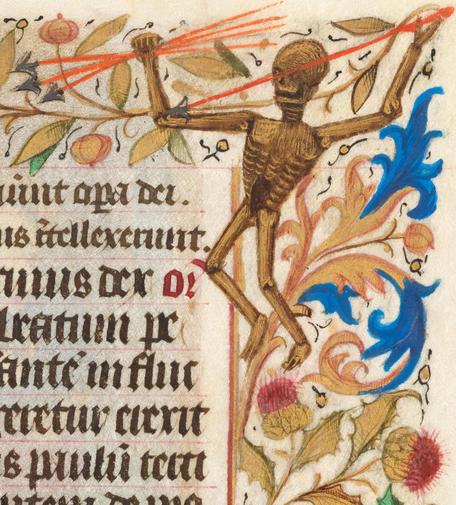 Javelin thrower. book of hours, Poitiers c. 1450-1460. private collection / Utopia, armarium codicum bibliophilorum, Cod. 105, fol. 30r.
#medieval #MedievalArt