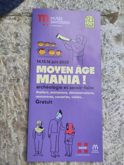A leaflet about Moyen Age Mania
