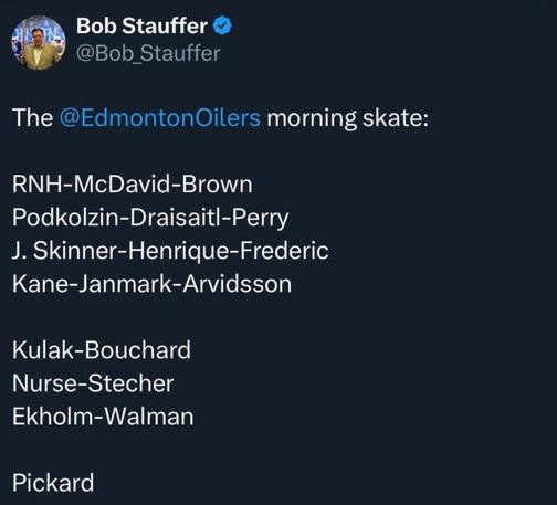 Starting Lineup for Game 5…