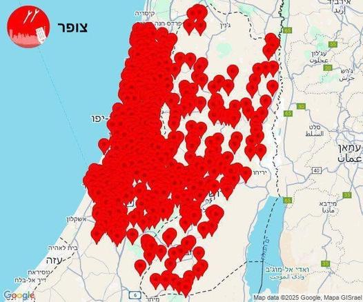 Iran’s first missile strike on Israel in broad daylight now ongoing, triggering Red Alerts across the country.
