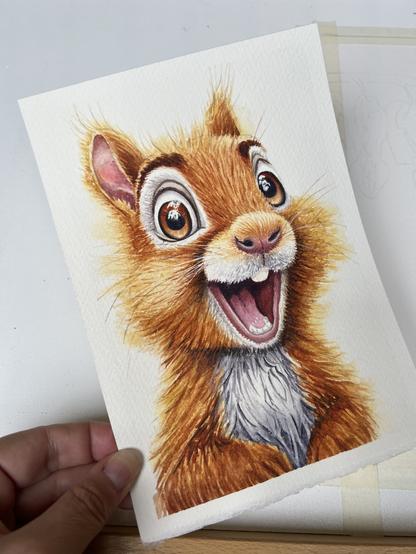 A cute whimsical squirrel