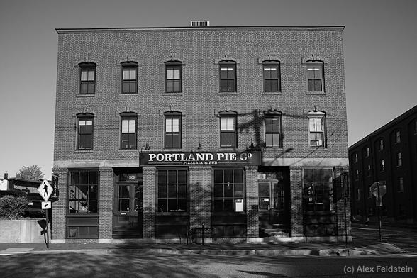 Portland Pie Co. (a pizza place) in B&W