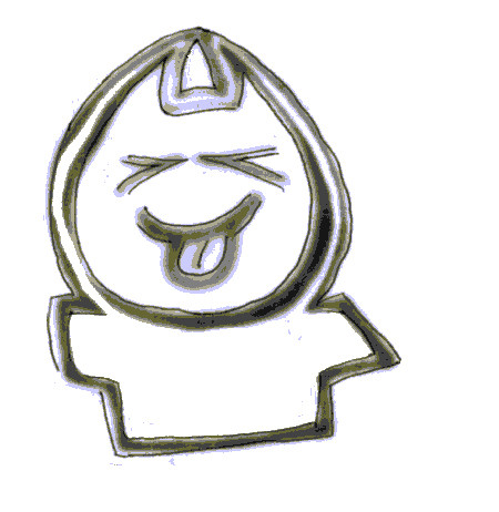 Have  a Day Smiley Bust in T Shirt and pointy hair.
by GF