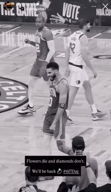 Tatum “We’ll be back” on 617 day