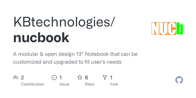 A modular & open design 13" Notebook that can be customized and upgraded to fit user's needs - KBtechnologies/nucbook