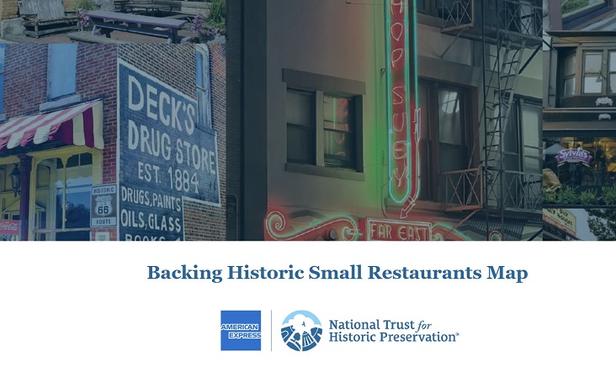 Screenshot US National Trust historic restaurants map website page Screenshot US National Trust historic restaurants map website page