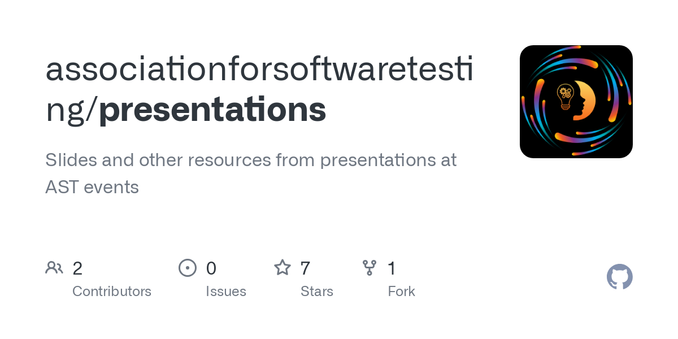 Slides and other resources from presentations at AST events - associationforsoftwaretesting/presentations
