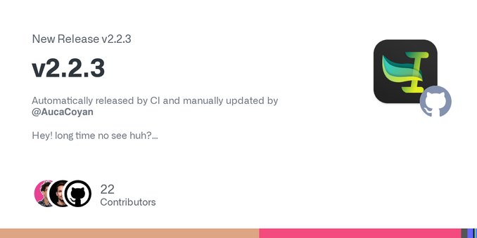 Automatically released by CI and manually updated by @AucaCoyan
Hey! long time no see huh?
I could sign a macOS silicon (M-arch) package and i went a step further and created a .dmg image.
Windows ...