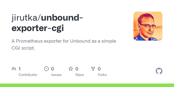 A Prometheus exporter for Unbound as a simple CGI script. - jirutka/unbound-exporter-cgi