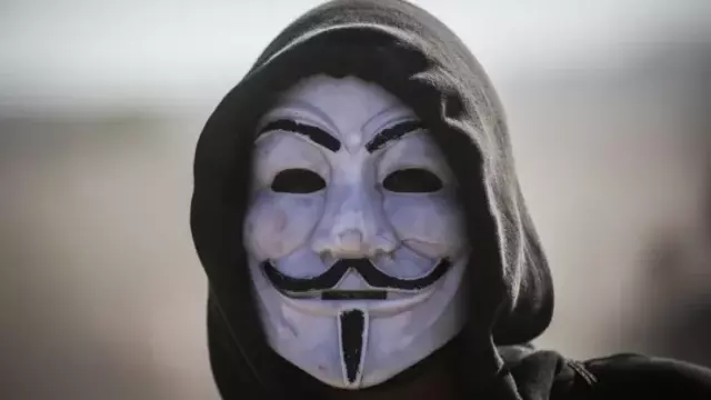 The online hacking activist, or “hacktivist,” group Anonymous; Source: CNBC