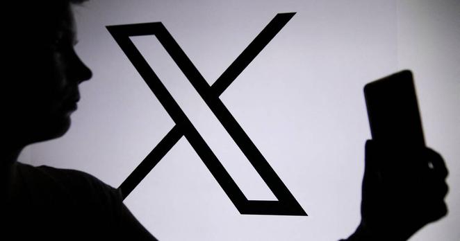 Un logo de X le 20 avril 2025.