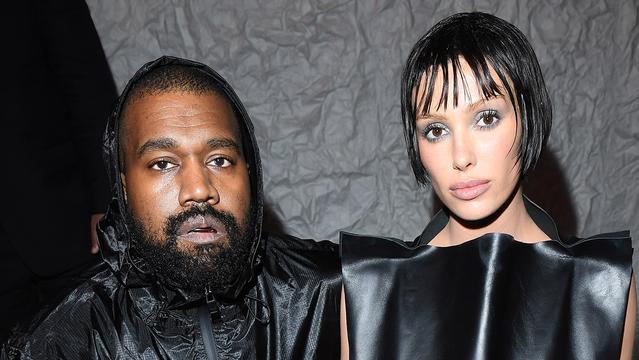 Kanye West and Bianca Censori attend the Marni Fall/Winter 2024 Fashion Show during the Milan Fashion Week - Womenswear Fall/Winter 2024-2025 on February 23, 2024 in Milan, Italy.