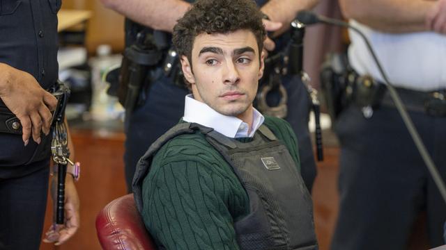 Luigi Mangione , accused of fatally shooting the UnitedHealthcare CEO Brian Thompson in New York City and leading authorities on a five-day search is scheduled, appears in court for a hearing, Friday, Feb. 21, 2025, in New York. (Steven Hirsch/New York Post via AP, Pool, File)