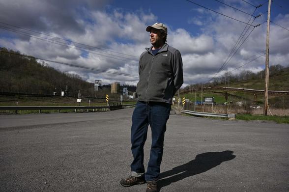 Scott Laney stands outside the Iron Senergy coal mine plant on April 16, 2025, in Kirby, Pennsylvania. Laney is a research epidemiologist for the Coal Worker's Health Surveillance Program at the National Institute for Occupational Safety and Health who was recently placed on administrative leave with his job set to end June 2 due to DOGE cuts.
