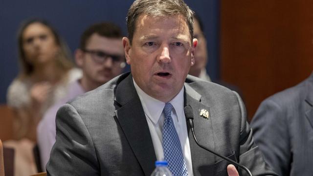 Ed Martin speaks at an event hosted by Rep. Matt Gaetz, R-Fla., at the Capitol in Washington, June 13, 2023. (AP Photo/Amanda Andrade-Rhoades, File)