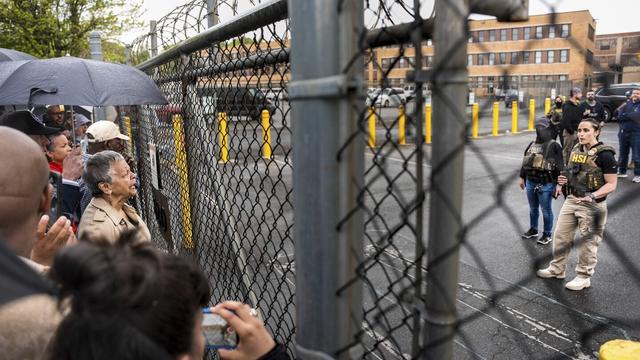 Rep. Bonnie Watson Coleman, D-N.J., speaks with an officer demanding she be let into the ICE Detention office after the arrest of Newark Mayor Ras Baraka, Friday, May 9, 2025, in Newark, N.J. (AP Photo/Angelina Katsanis) Rep. Bonnie Watson Coleman, D-N.J., speaks with an officer demanding she be let into the ICE Detention office after the arrest of Newark Mayor Ras Baraka, Friday, May 9, 2025, in Newark, N.J. (AP Photo/Angelina Katsanis)