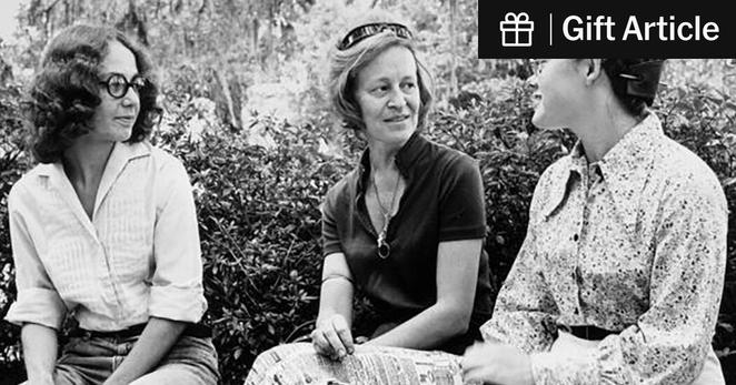 Cris Hassold, center, in an undated photograph. She carved out an influential but complex legacy in a half-century of teaching at New College of Florida.