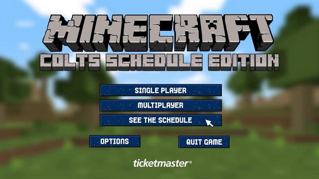 Minecraft : 2025 Colts Schedule Edition Minecraft : 2025 Colts Schedule Edition