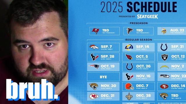 Tennessee Titans fan reaction to the OFFICIAL TITANS SCHEDULE FOR 2025