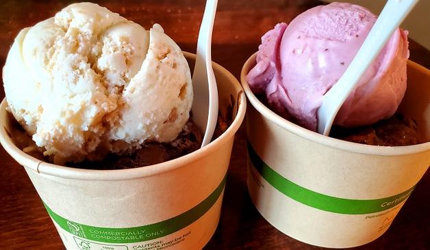 Cups of ice cream scoops at Lick Ice Cream Austin Texas