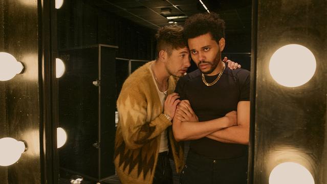 Barry Keoghan as Lee and Abel The Weeknd Tesfaye as Abel in Hurry Up Tomorrow.
