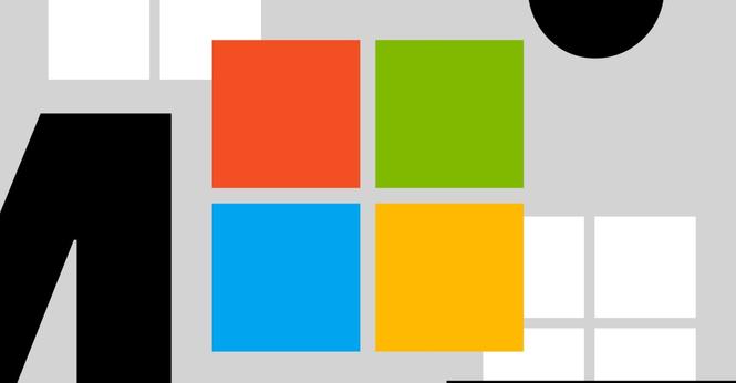 Vector illustration of the Microsoft logo.