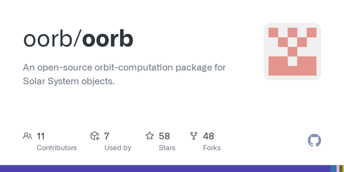 An open-source orbit-computation package for Solar System objects. - oorb/oorb An open-source orbit-computation package for Solar System objects. - oorb/oorb