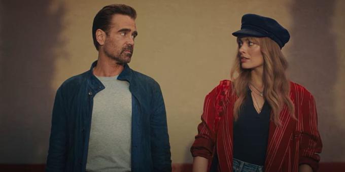 Colin Farrell and Margot Robbie in a scene from the movie A Big Bold Beautiful Journey