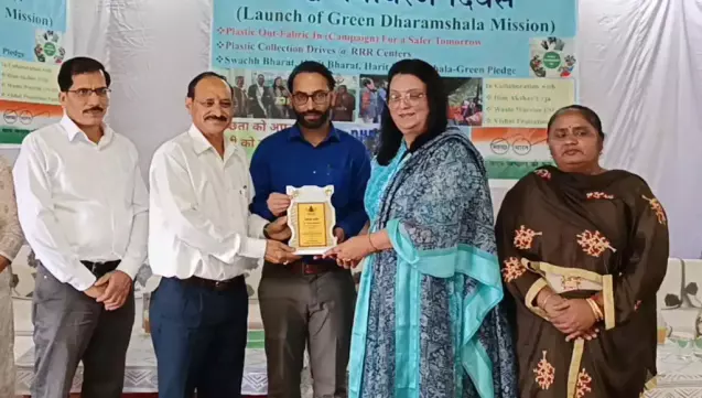 Dharamshala Municipal Corporation Commissioner Zafar Iqbal participating in The Green Mission at the district headquarters Dharamshala.