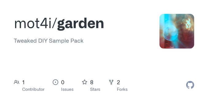 Tweaked DIY Sample Pack . Contribute to mot4i/garden development by creating an account on GitHub.