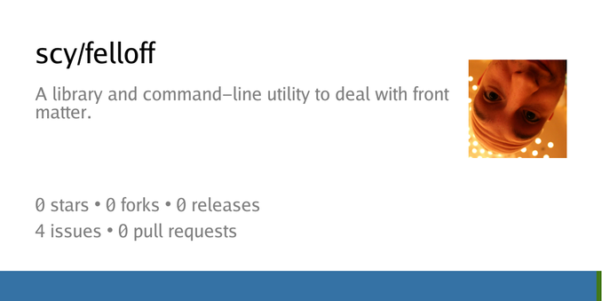 Summary card of repository scy/felloff