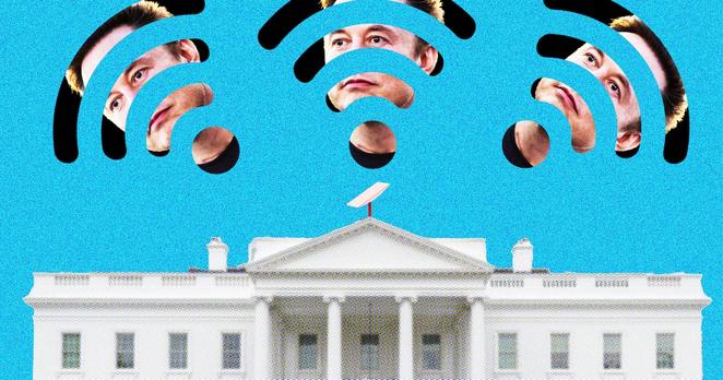 Elon Musk, White House wifi photo illustration