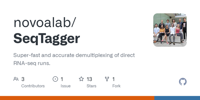 Super-fast and accurate demultiplexing of direct RNA-seq runs.  - GitHub - novoalab/SeqTagger: Super-fast and accurate demultiplexing of direct RNA-seq runs.