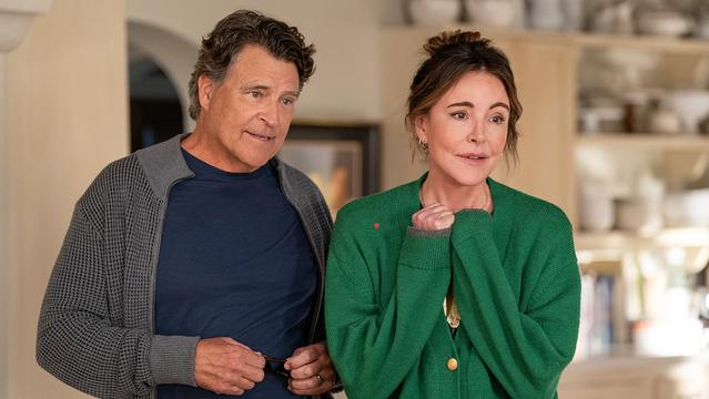 Ted McGinley and Christa Miller on Shrinking.