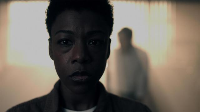 Samira Wiley in The Handmaid's Tale season six. Samira Wiley in The Handmaid's Tale season six.