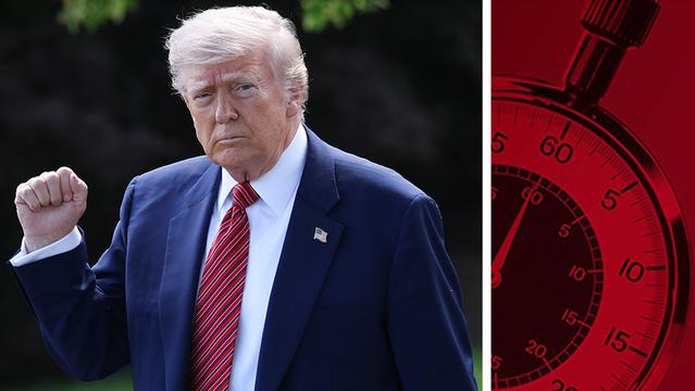 Donald Trump and the logo for CBS' 60 Minutes