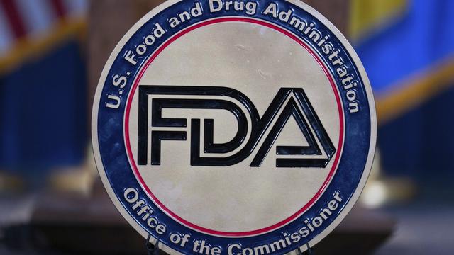 The Food and Drug Administration seal is seen at the Hubert Humphrey Building Auditorium in Washington, Tuesday, April 22, 2025. (AP Photo/Jose Luis Magana, File)