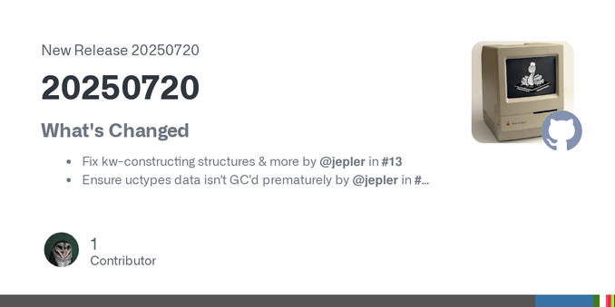 What's Changed

Fix kw-constructing structures & more by @jepler in #13
Ensure uctypes data isn't GC'd prematurely by @jepler in #14

This adds the following groups of mac APIs (which I didn't actu...