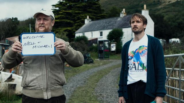 Tim Key and Tom Basden as Charles and Herb in 'The Ballad of Wallis Island'.