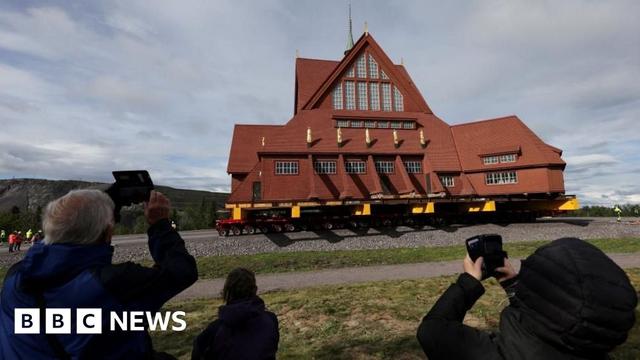 The operation to move the church got under way early on Tuesday