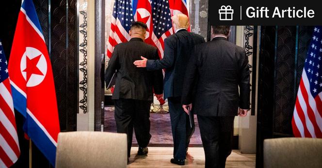 President Trump and the North Korean leader, Kim Jong-un, had an erratic relationship. They met on Sentosa Island in Singapore in 2018.